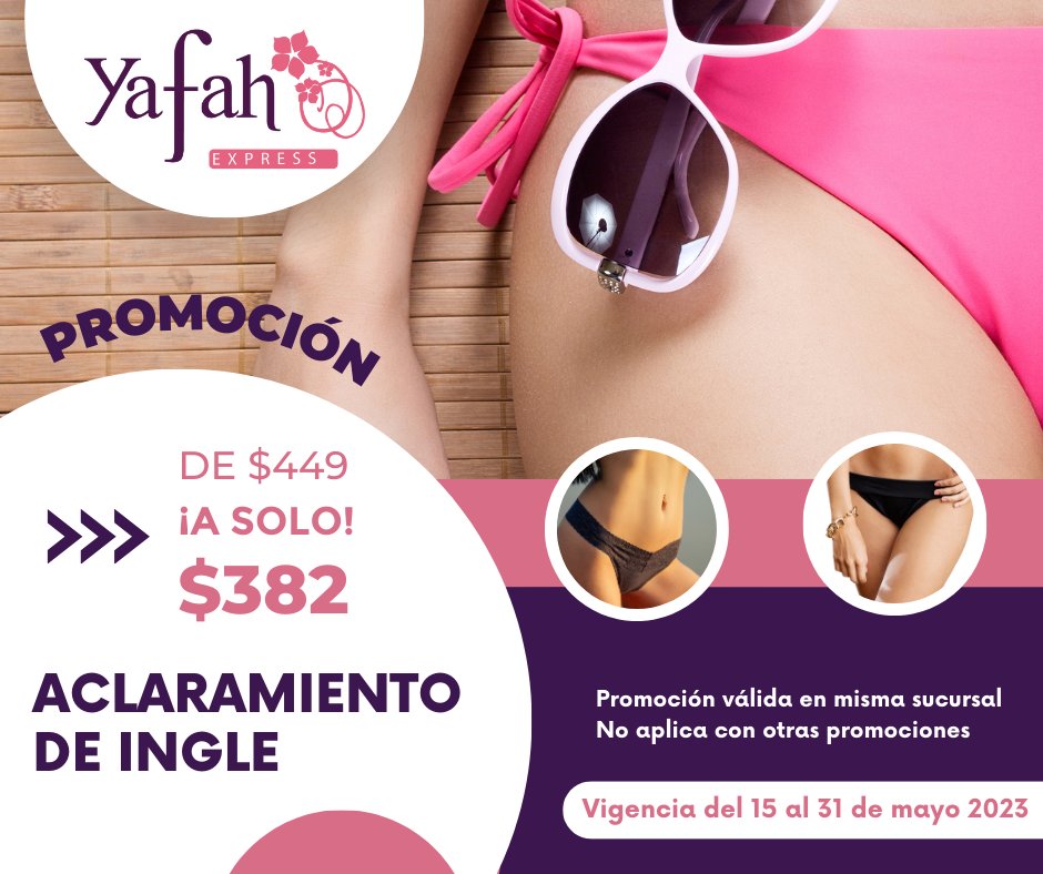 AguascalYafah's tweet photo. Con nuestro servicio, tendrás la garantía de que tu piel estará suave y libre de vello durante mucho más tiempo.😍 ¡No esperes más para lucir radiante!✨
Visítanos y aprovecha nuestras increíbles #comodidad #belleza #mujer #libertad# autoestima #cuidadopersonalpromocion#yafahags https://t.co/PZw8BFS5DD