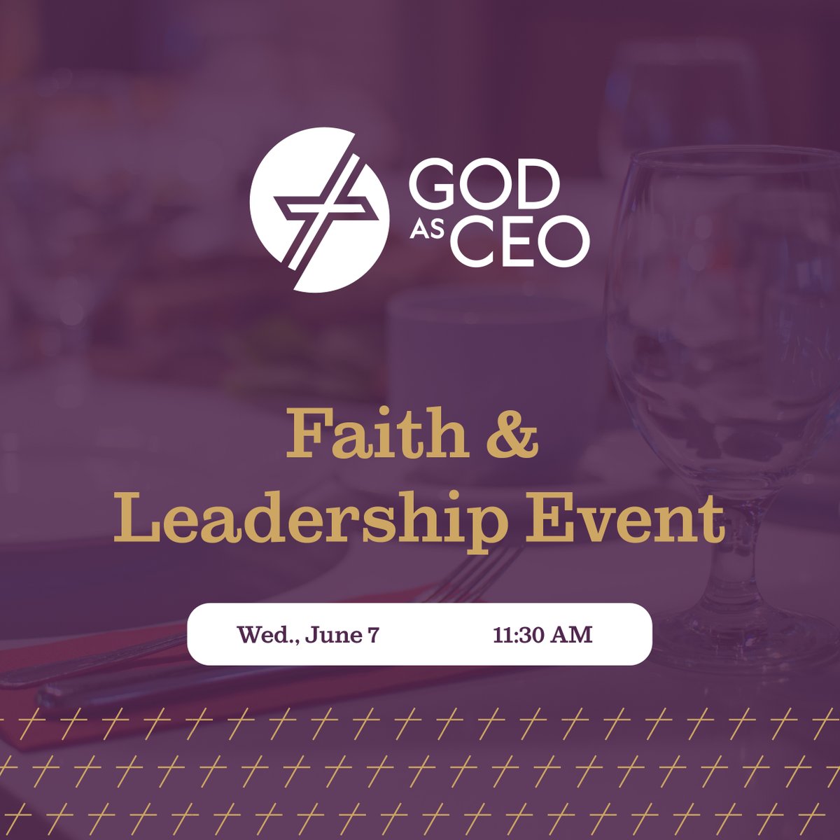 Join us in person for a special God as CEO lunch and workshop on faith and leadership. Our June 7th event is designed to equip you with the tools and inspiration you need to excel in your personal and professional life. Register for free today: bit.ly/June7Event