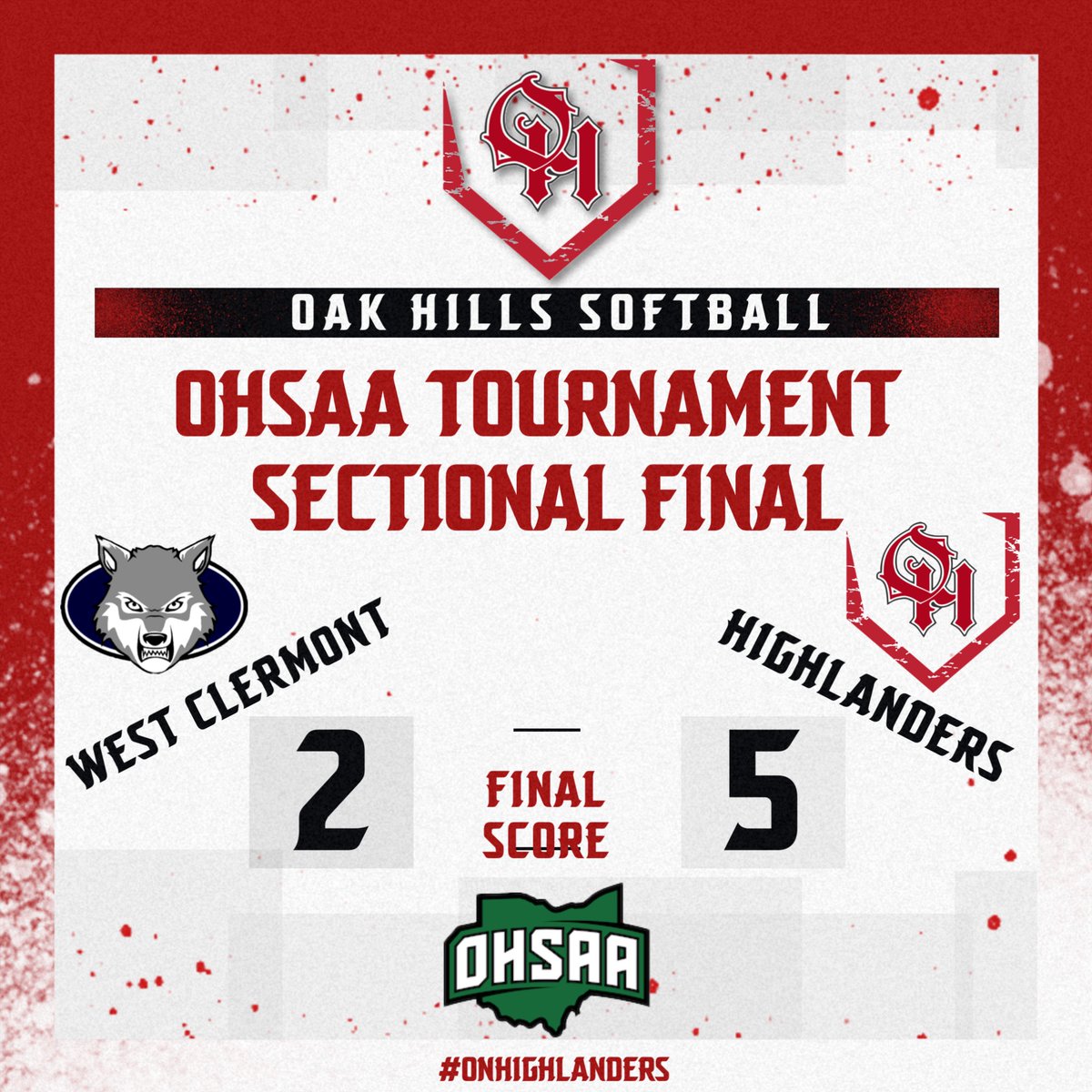 OakHillsSB's tweet photo. Survive &amp; Advance!! https://t.co/cTZnFAEClt