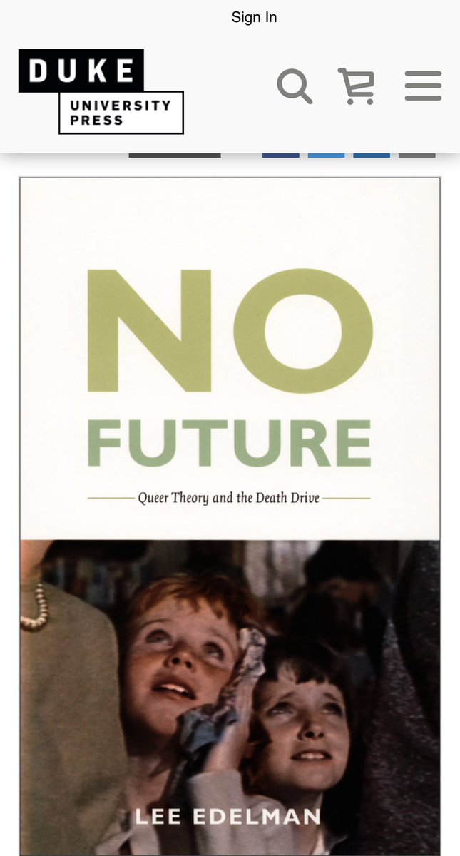 tusselpuff's tweet photo. #LeeEdelman, padre teorico della queer theory, ci spiega che l’unica forza di potenza del soggetto queer è la “pulsione di morte”, cioè l’autodistruzione, cioè l’annientamento dell’idea stessa di futuro, figli compresi. Altro che 10 posti letto. @fulvioabbate https://t.co/AZ9kSb2bih