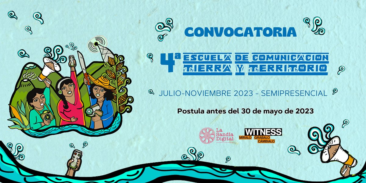 🌿The call is now open! @lasandiadigital and WITNESS invite land and territory defenders and their allies to participate in the 4th edition of the School of Strategic Communication.

Check the details here: wit.to/convo-ectyt4