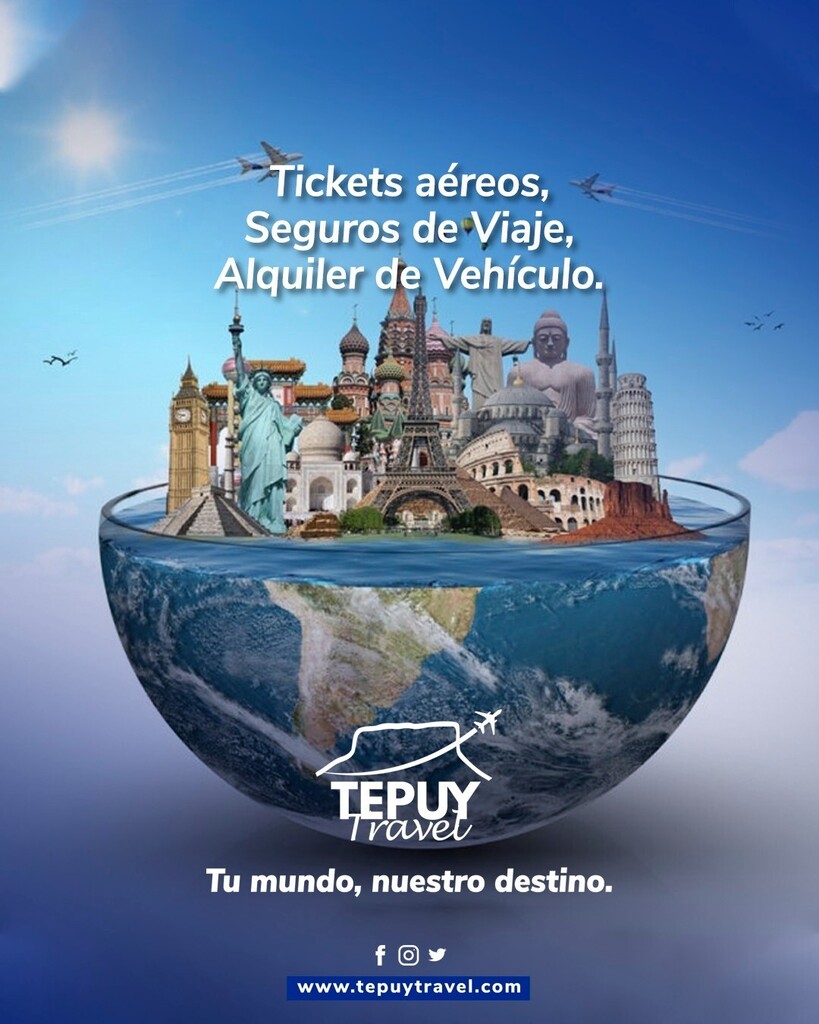 Tepuy_Travel's tweet photo. Tepuy Travel
Tu Mundo, nuestro Destino
.
☎ +1 786 522 6503 / +58 212 335 9732
📱 +1 786 775 88 26
🕒 Monday to Friday: 8 am a 5 pm
🌐 infotepuytravel@gmail.com
.
.
.
#TepuyTravel #TepuyTravelTIPS #FoodforTravelers #DestinoTepuyTravel #DidYouKnow #SabíasQué #PromoTepuyTravel #… https://t.co/juvnq5qoTL