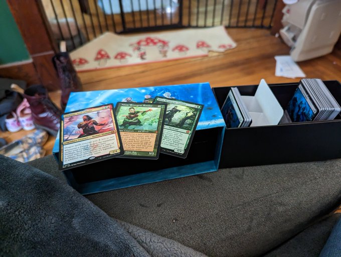 Wife bought me a fat pack of #MTGAftermath and these are the highlights although I did get several cool<a href="/tag/mtgaftermath"class="tags">#MTGAftermath</a>