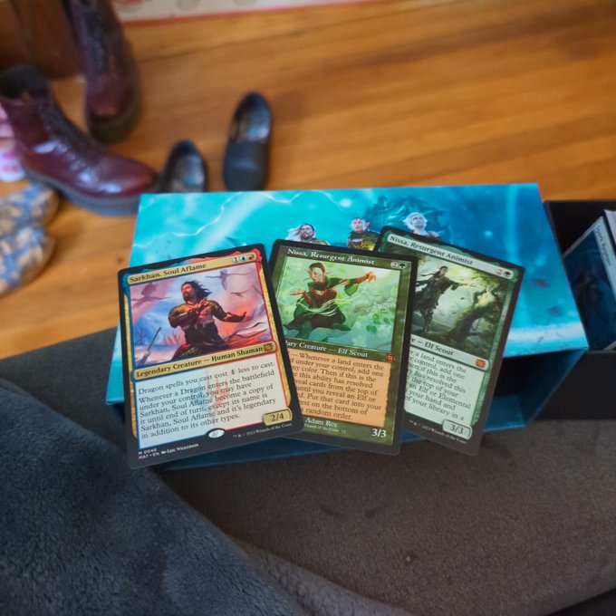 Wife bought me a fat pack of #MTGAftermath and these are the highlights although I did get several cool<a href="/tag/mtgaftermath"class="tags">#MTGAftermath</a>