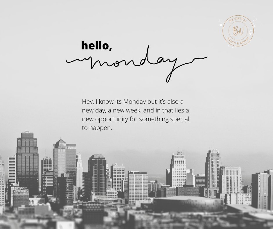 BsVirtualAdmi10's tweet photo. Hey, I know its Monday but it’s also a new day, a new week, and in that lies a new opportunity for something special to happen. Make it a great week!

https://t.co/FJIyYFoMkN
(800)652-3116 - Toll Free
(702)637-4415 - Las Vegas
#bsvirtual
#mondays
#mondaymotivation https://t.co/0VVg9ntFRW