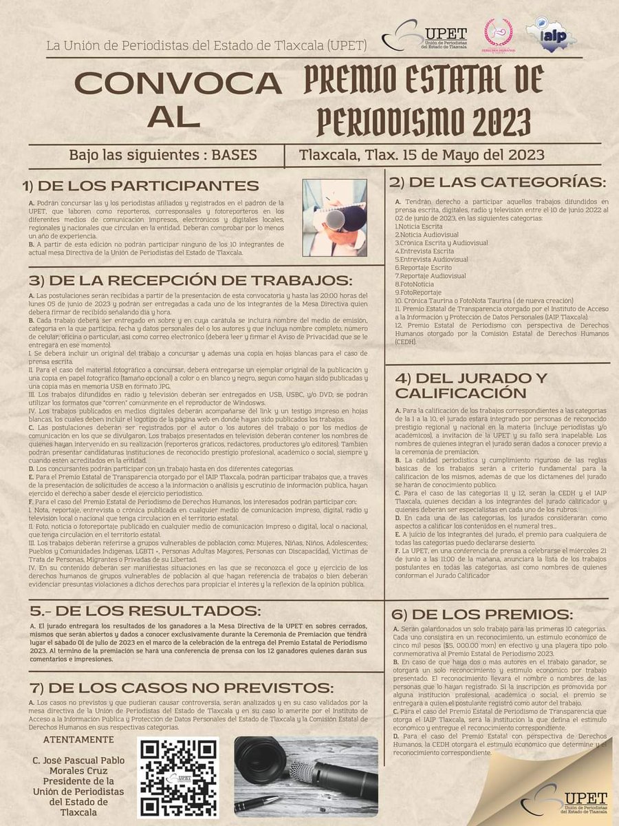 farotlax's tweet image. Convocatoria #UPET