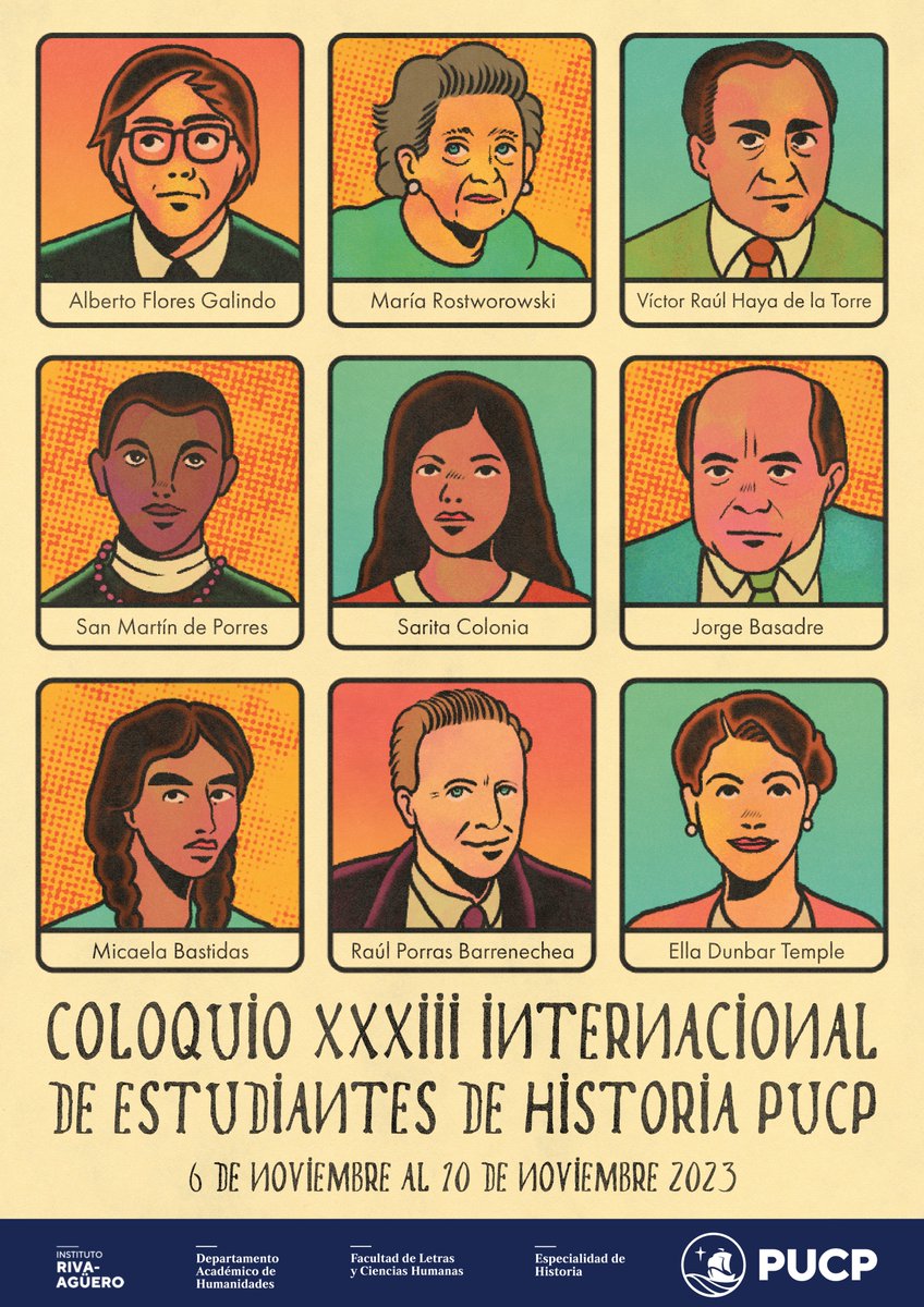🎊 Estamos muy emocionados de compartir el afiche oficial del Coloquio 33° con ustedes. 
Y para recordarles que seguimos recibiendo ponencias! 
Link en nuestra bio!
📷#ColoquioHistoriaPUCP #ConvocatoriaAbierta #HistoriaPUCP