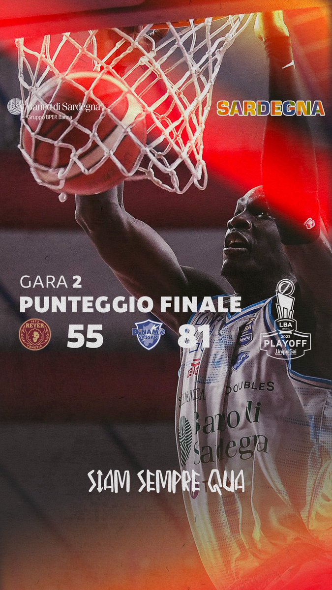 ➡️La Dinamo pareggia la serie dei quarti di finale playoff Scudetto, sbancando Venezia 81-55, al termine di un secondo tempo straordinario, difesa spettacolare, tutti si aiutano, solidi, compatti, a turno protagonisti. 

📆Giovedì 18 maggio alle 21 gara 3 a Sassari

#dinamo #lba