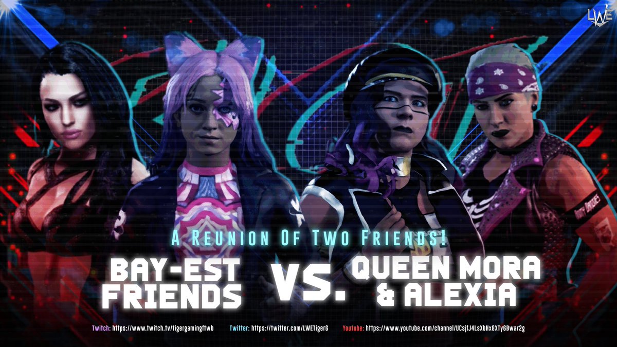 LWETigerG's tweet photo. RED ALERT! RED ALERT!
THE BAY-EST FRIENDS ARE BACK TOGETHER! 

Kristie Redding and Jade Bay (@TheJadeBay @KristieYunaFan) will team up for the first time in a while as the Bay-est Friends to take on Queen Mora (@TheMillieMania) and Alexia!

#LWEUniverse https://t.co/5u2oPiOrgK