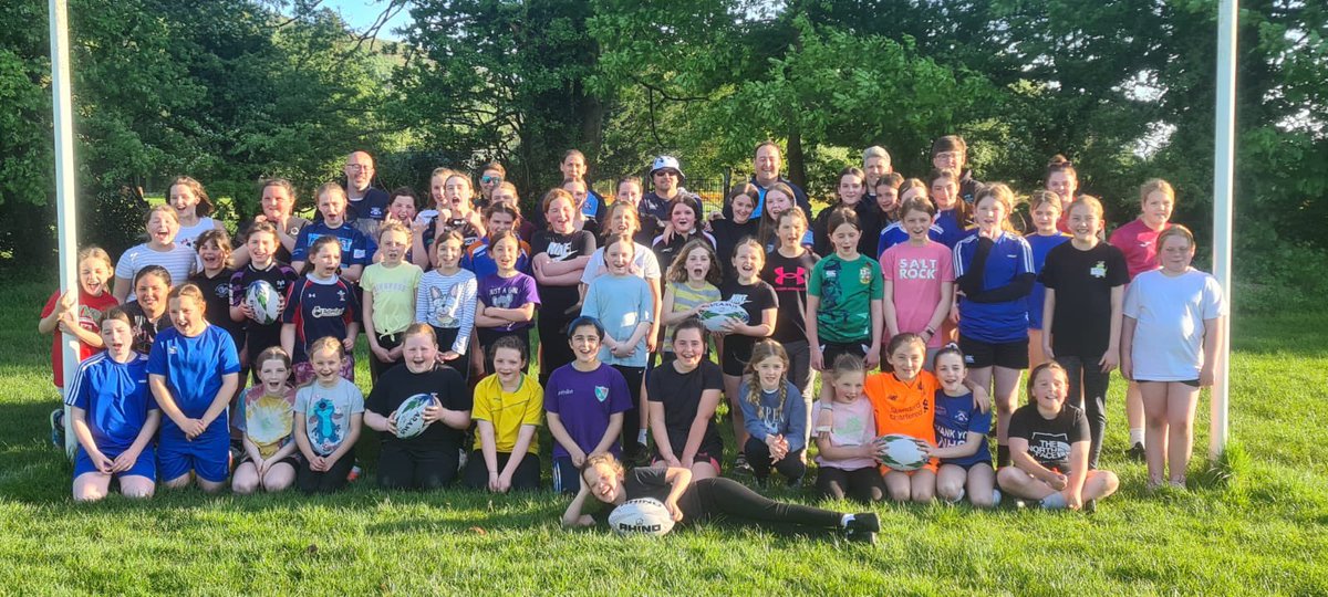 TrebanosRFCJuni's tweet photo. In our #125 year we begin our very 1st girls team. Thank you to the parents and the 55 girls who attended. See you all next Monday 6-7pm. @WelshRugbyUnion @WRU_Community @ospreys @sarahjonesyx @RhysWilliamsWRU https://t.co/9C8ZbQzjHl