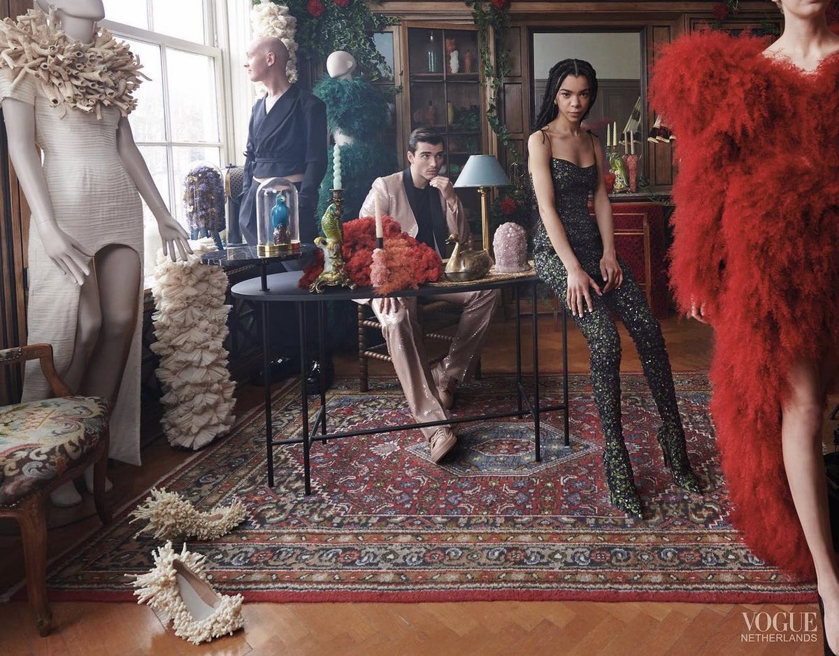 MIUCClAMUSE's tweet photo. this vogue netherlands cover story with corey mylchreest and india amarteifio, i am FULLY OBSESSED  with them https://t.co/9tCIj3VH8c