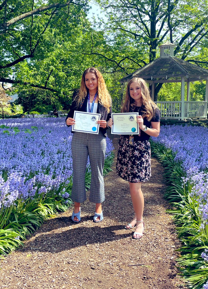 Congratulations to Ashlee Kitzhoffer and Madison Salter, NAHS seniors, who earned first place awards for their presentations at the Pennsylvania Junior Academy of Science State Conference at Penn State University! #pjasstates #pjas2023 #kkidpride @NASDschoolsSupt @NAHS1619