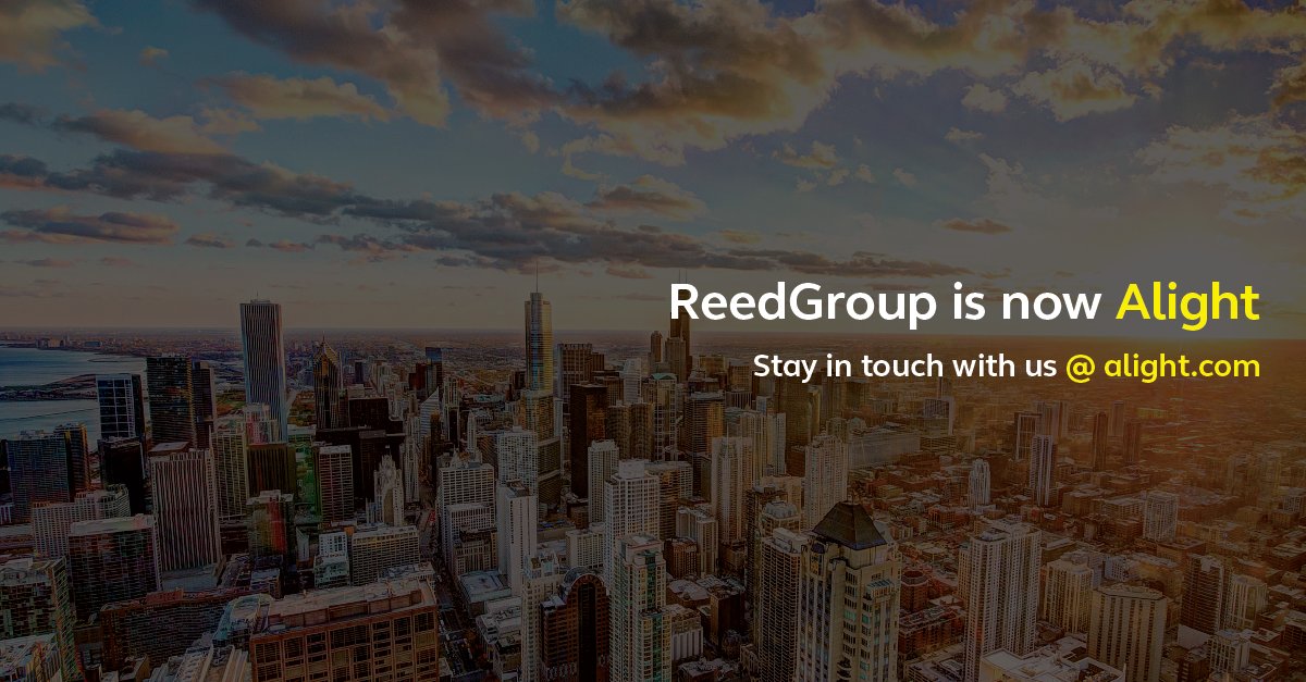 ReedGroup is now Alight Solutions. Follow Alight Solutions to keep up-to-date with our latest news and find more information about our services. alight.com/reedgroup
