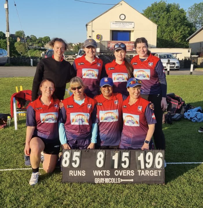 Hambrook ladies opened their season with a home win against Hanham. Great performances all round. Shout out to Katie Aries and Hannah Hart for 2 wickets each! 
We are always looking for more players, please do get in touch if you are interested!
