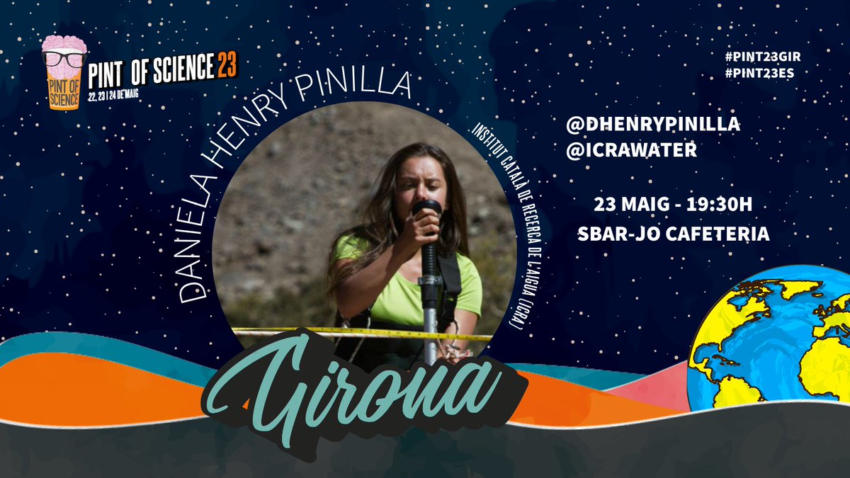 Girona set de ciència #GironaCiència (@girona7ciencia) on Twitter photo Programació festival <a href="/pintofscienceES/">Pint of Science ES</a> !!!
23 de Maig, 19:30h al #Sbar-jo
"Què amaguen les aigües dolces?"
Per <a href="/Rafa_Marce/">Rafael Marcé</a> i <a href="/dhenrypinilla/">Dani Henry</a> de <a href="/IcraWater/">ICRA</a>
#PINT23GIR #PINT23ES
Patrocina: <a href="/IcraWater/">ICRA</a> <a href="/idibgi/">IDIBGI Institut d'Investigació Biomèdica de Girona</a> <a href="/c4dudg/">C4D UdG</a> <a href="/EUERAM/">Escola Universitària de les Arts</a> @btmsound Programació festival <a href="/pintofscienceES/">Pint of Science ES</a> !!!
23 de Maig, 19:30h al #Sbar-jo
"Què amaguen les aigües dolces?"
Per <a href="/Rafa_Marce/">Rafael Marcé</a> i <a href="/dhenrypinilla/">Dani Henry</a> de <a href="/IcraWater/">ICRA</a>
#PINT23GIR #PINT23ES
Patrocina: <a href="/IcraWater/">ICRA</a> <a href="/idibgi/">IDIBGI Institut d'Investigació Biomèdica de Girona</a> <a href="/c4dudg/">C4D UdG</a> <a href="/EUERAM/">Escola Universitària de les Arts</a> @btmsound