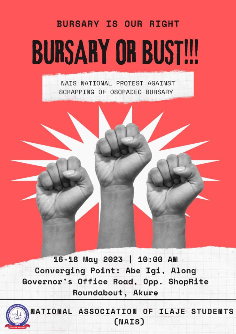 NaisUpdates's tweet photo. We won't compromise the standard, we all come out together to fight and win. Bursary is our entitlement https://t.co/4vxyWDrdvE