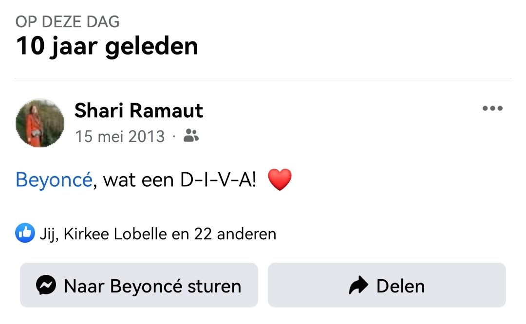 En, zou ik dit naar Beyoncé sturen? 😂😂😂