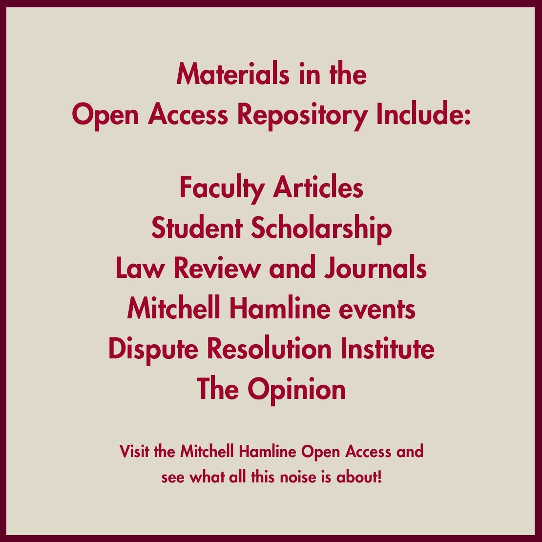 BurgerLibrary's tweet image. Check out Mitchell Hamline Open Access!