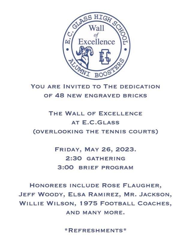 ecgathletics's tweet photo. Please mark your calendars now and join us on May 26th https://t.co/WCAmRNRU5Q