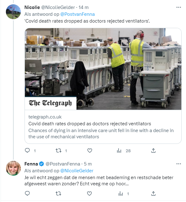criticalfox71's tweet photo. Hier een mooi voorbeeld van vasthangen in je eigen tunnelvisie.
De reactie van @PostvanFenna is veelzeggend. Dit is het niveau van #omnidraad.
#Thematicgate #dieren_doc #FennaPosthuma #Omnigroep #OmnidraadClubhouse #teamomnidraad #teamfab #PostvanFenna #beademing https://t.co/DNnCtUZoba