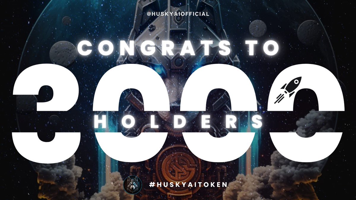 HuskyAiOfficial's tweet photo. #HuskyArmy, you guys are amazing! We're now 3000 holders strong. 🐺 #HuskyAItoken #BNB https://t.co/vr05wR3g3y