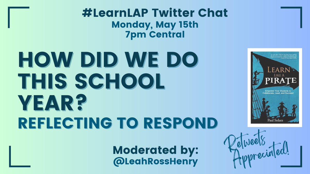 PaulSolarz's tweet photo. Please join @LeahRossHenry
STARTING IN 2 MINUTES (7pm Central) for #LearnLAP!
#nhed #nctlchat #apchat #nbtchat #wischat #ccsschat #oklaed #probchat #bcedchat #leadership #CrazyPLN #FutureEdChat #LeaderEdChat #t2tchat #edchat #education #tlap #k12 #formativechat #teachertwitter https://t.co/99LRwRaGK5