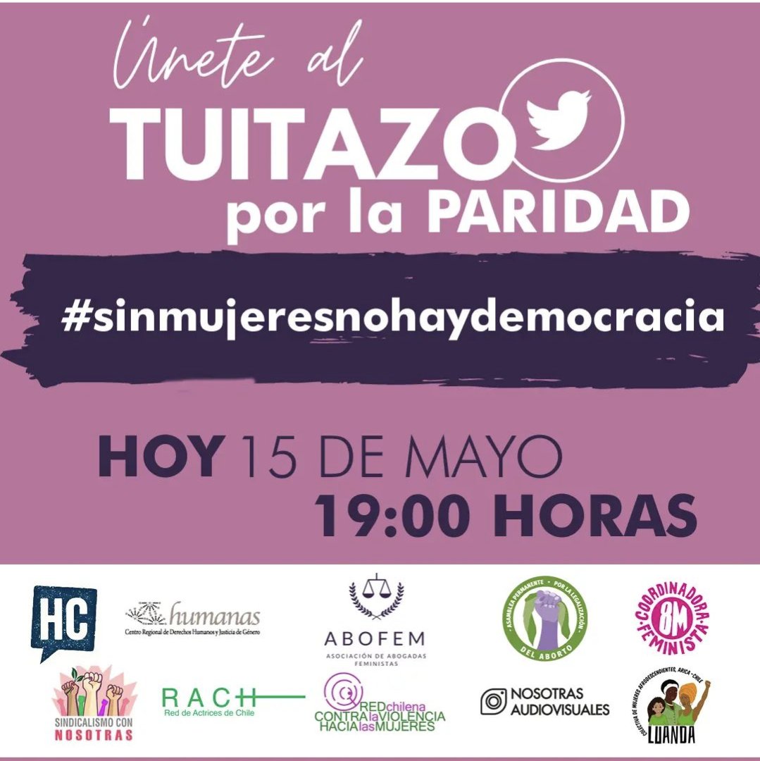 #Sinmujeresnohaydemocracia! Hoy nos sumamos al llamado!