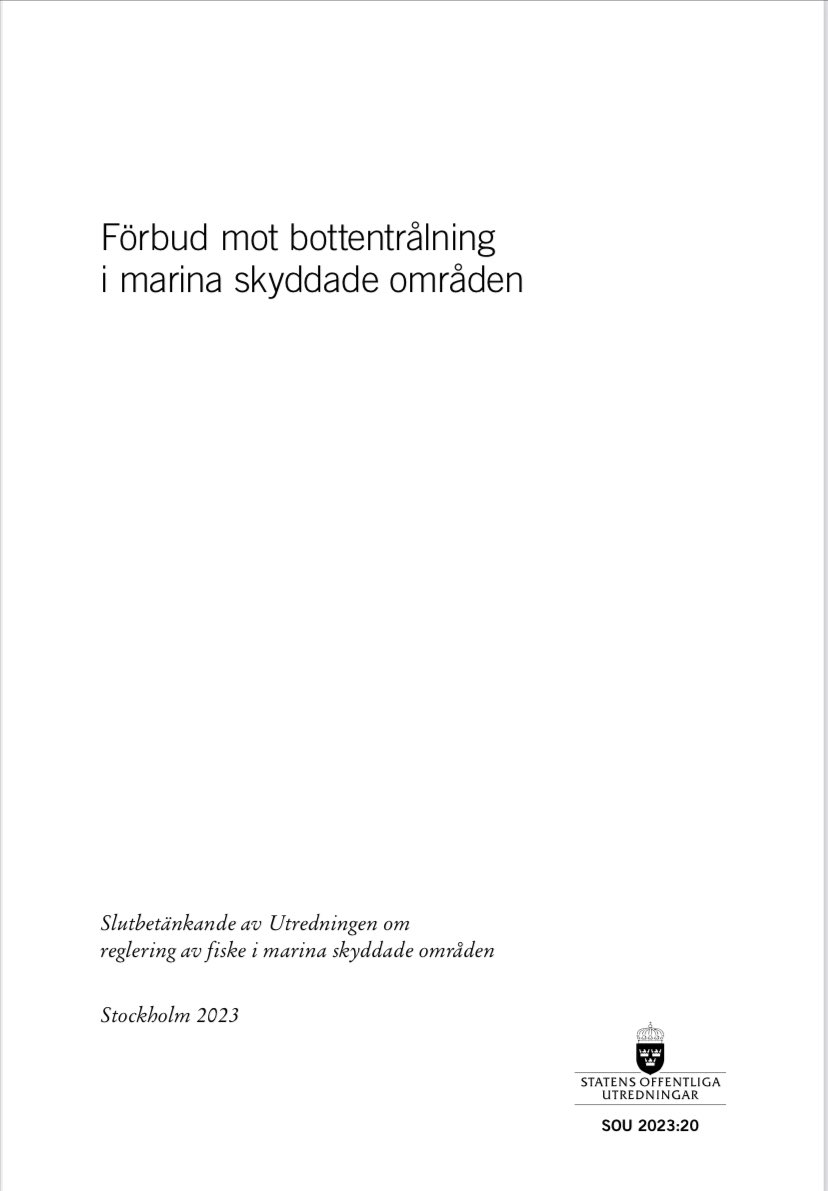 Nå er den 🇸🇪 offentlige utredningen om forbud mot bunntråling i marint verna områder klar. Kan sikkert være mye relevant å se på for @EspenBarthEide og @bjoskj i denne.