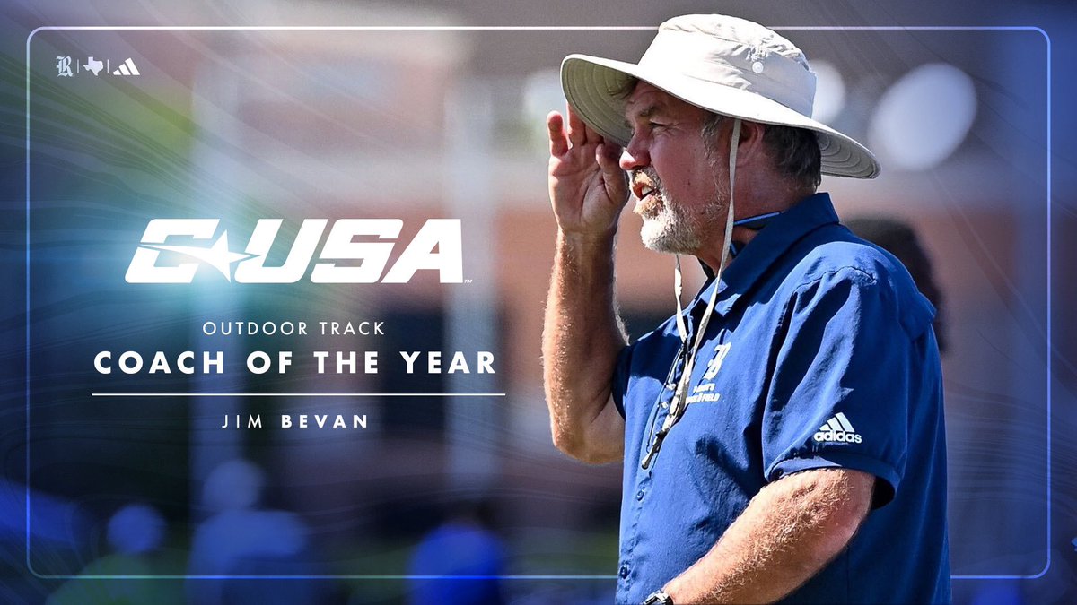 The man behind the trophies 🏆 

Jim Bevan is the <a href="/ConferenceUSA/">Conference USA</a> Outdoor Track Coach of the Year! 

#GoOwls👐