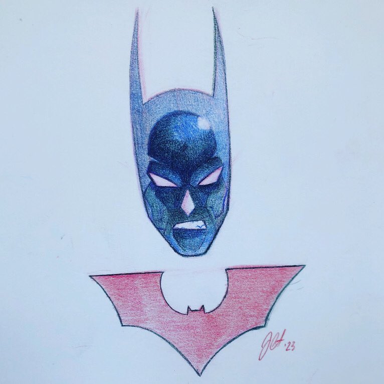 Batman Beyond drawing! @dcofficial #coloredpencil #batmanbeyondart #batmanbeyond #myart #jchristopherschmidt #artworks #comicbooks #drawing #illustration #illustrator #comicartist