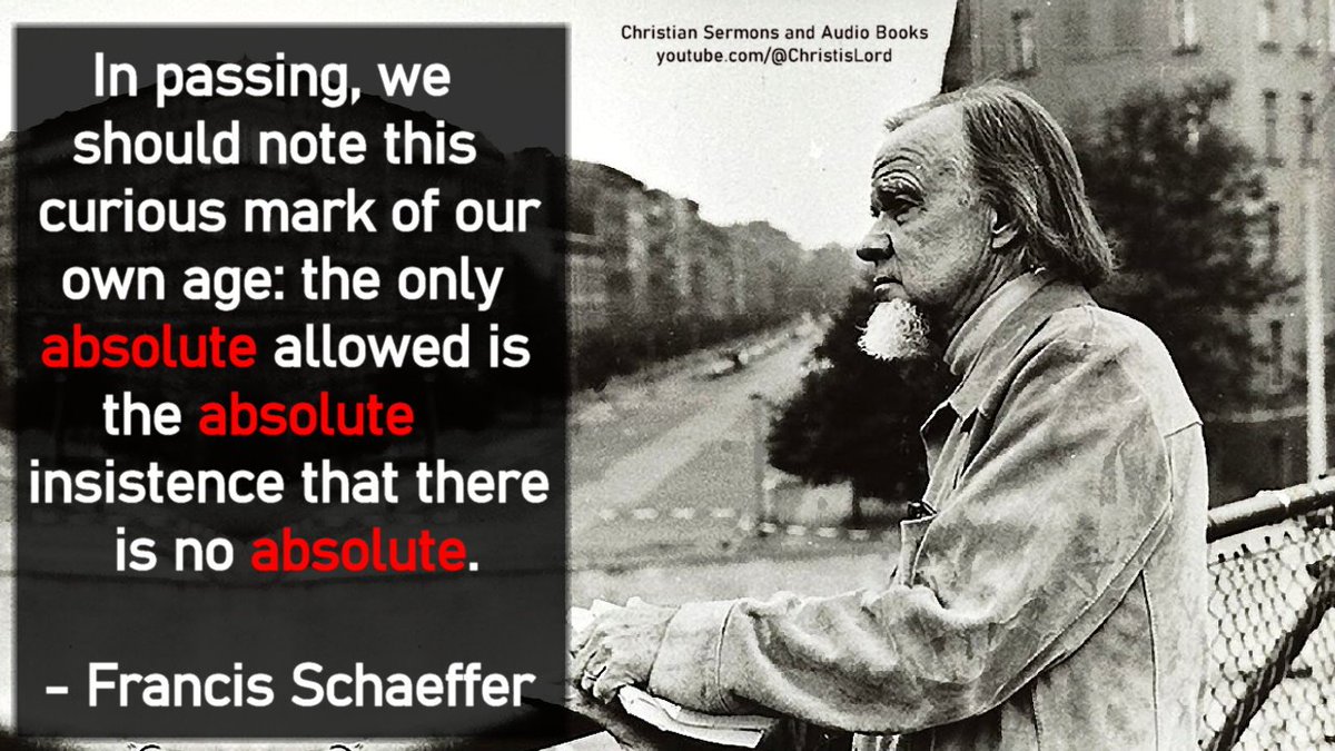 ChristIsLord's tweet photo. Francis Schaeffer
Christianity and Liberalism (Video Playlist):
https://t.co/8pnJ0eapQj
#Truth #absolute #AbsoluteTruth #subjectivetruth #ObjectiveTruth #Jesus #JesusIsTheTruth #JesusIsLord #God #Christianity #Christian #Christians #ChristianApologist #ChristianApologetics https://t.co/wOgskW5AO5
