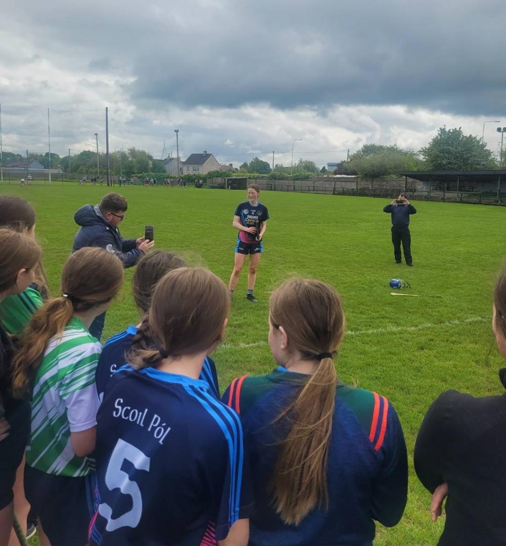 We had an extra passenger on the bus home today as our Junior Camogie team were crowned Division 2 County Champions! A superb display from the girls in navy and pink. Congratulations to the team and management on this wonderful win!