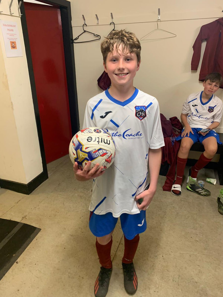 Here's our hat trick hero, Daniel. We'll done. Great team effort from everyone as well. Bring on the @sschoolsfa U13 Plate final!! #winning, #cupfinal