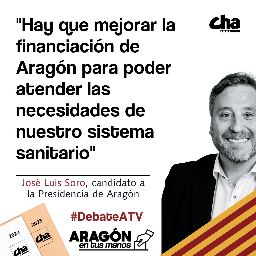 chunta's tweet photo. 👩‍⚕️ Hay dos retos en Sanidad: mejorar la atención primaria y la reducción de las listas de espera.
📺 #DebateATV 🗳️ #AragónEnTusManos https://t.co/S9d74B9tZD