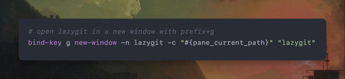 adibhanna's tweet photo. Here's how I use Lazygit with Neovim.
I trigger it with Tmux, outside of Neovim with Prefix+g
once I'm done with it, I'll just press "q" to close the pane and go back to Neovim. https://t.co/l7518SSnm1
