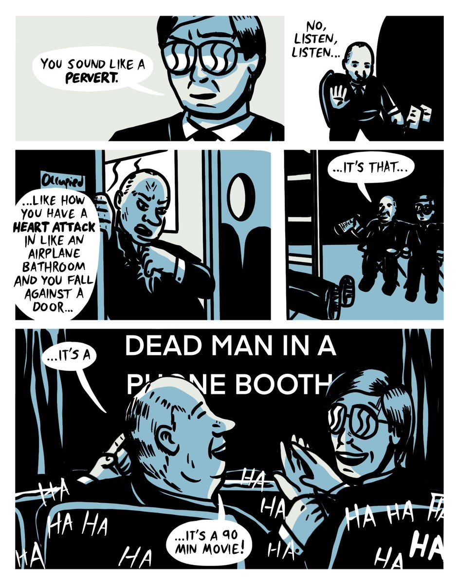 rdmurphyart's tweet photo. Comic based on the “Phone Booth” bit #weeklyplanetpod (4/5 pages) https://t.co/BmNxu4ZLqI