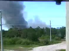LoisWINKNews's tweet photo. SMOKE PLUME.  This is near I-75 taken from an FDOT camera at MM 175 in Charlotte County. https://t.co/SoIOsPun6X