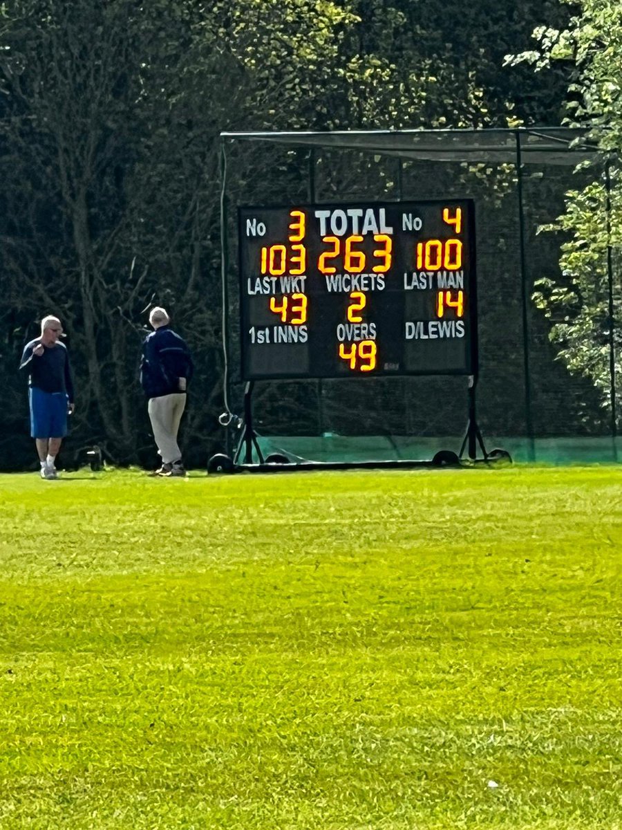 IckenhamCricket's tweet photo. Two 1st XI 💯s in the same innings on Saturday’s first league game!👏

Elliot Evans (106no) went to his 7th 1st XI ton!
Luke O’Driscoll (103no) went to his 5th 1st XI ton!

Captain and vice-captain leading from the front with the batting. Lovely ground to do it aswell at Falkland https://t.co/OGWzSRLWWY
