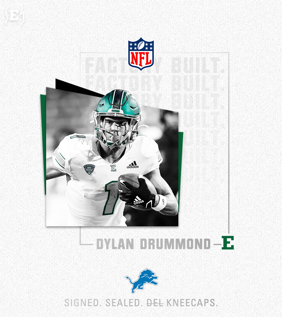 Eastern Michigan Football (@emufb) on Twitter photo 𝘼𝙣𝙠𝙡𝙚 𝘽𝙧𝙚𝙖𝙠𝙚𝙧 ➡️𝙆𝙣𝙚𝙚𝙘𝙖𝙥 𝘽𝙞𝙩𝙚𝙧
It's official👀
After a successful rookie minicamp, <a href="/Dylan_Drummond9/">Dylan Drummond</a> has signed with the <a href="/Lions/">Detroit Lions</a> 🏈👊⛓️🛠️
#EMUEagles | #ETOUGH 𝘼𝙣𝙠𝙡𝙚 𝘽𝙧𝙚𝙖𝙠𝙚𝙧 ➡️𝙆𝙣𝙚𝙚𝙘𝙖𝙥 𝘽𝙞𝙩𝙚𝙧
It's official👀
After a successful rookie minicamp, <a href="/Dylan_Drummond9/">Dylan Drummond</a> has signed with the <a href="/Lions/">Detroit Lions</a> 🏈👊⛓️🛠️
#EMUEagles | #ETOUGH