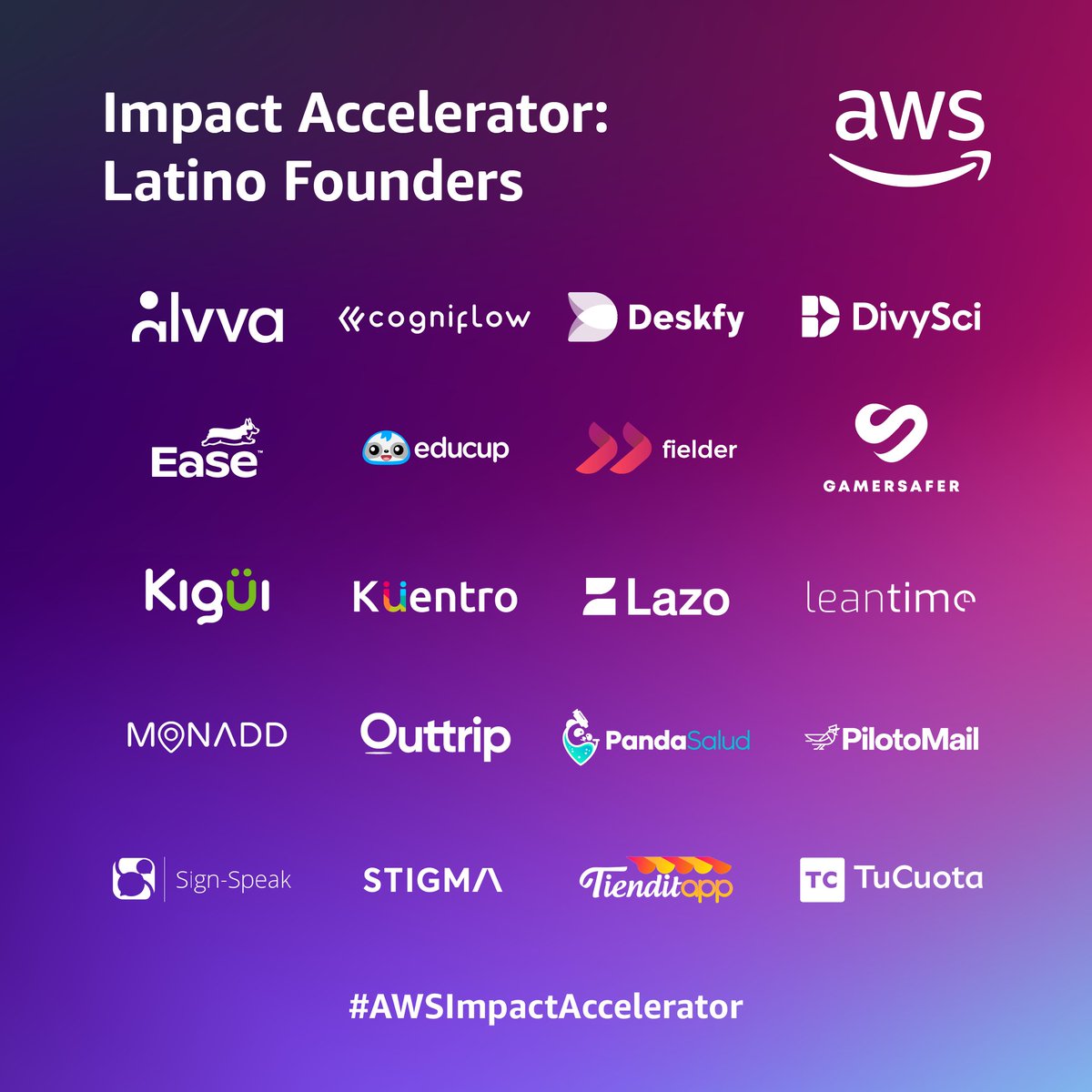 joinlazo's tweet image. 🎉 We’re pleased to announce that we&apos;ve been chosen (from over 1.100 applicants) for the #AWSImpactAccelerator Latino Founders cohort! 🚀 Grateful for this incredible opportunity from @AWSstartups. Ready to make an impact and take Lazo to new heights! 💪 #LatinxFounders