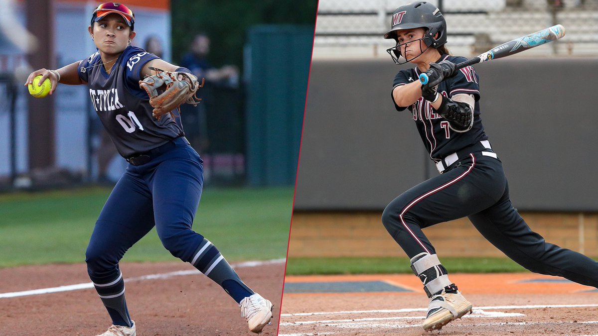 LoneStarConf's tweet image. It’s a super all #LSCsoft matchup between @Patriot_sb (57-4) and @WTSoftball (50-6)!!