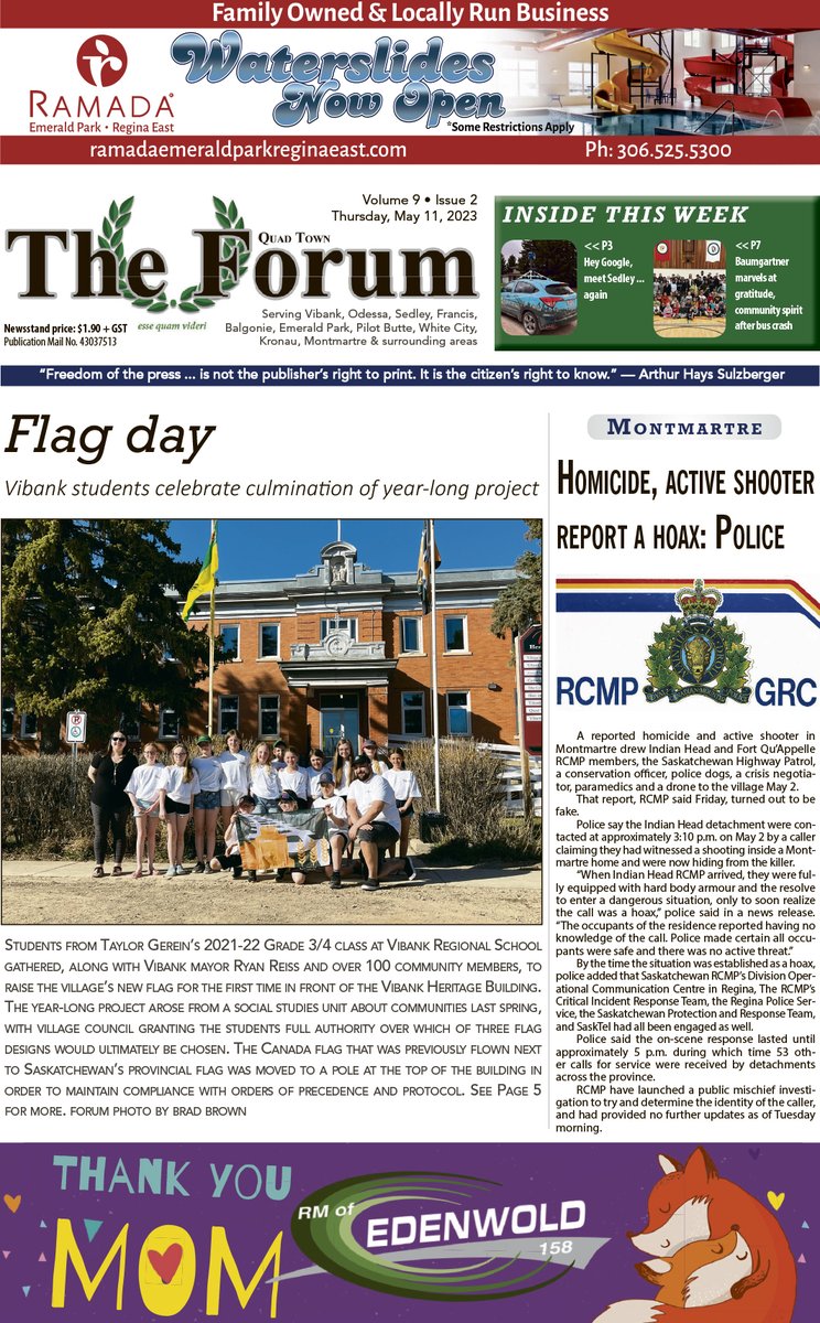 Brad Brown (@saskawhat) on Twitter photo Catching up on a couple weeks of front pages. Two of the best photos we've published (left), from May 4, & a photo teaser (right) for one of my favourite stories from over 8 years of <a href="/quadtownforum/">Quad Town Forum</a> in May 11 paper. Fire photos by Jon Giesbrecht of Vibank's Blk Parade Production. Catching up on a couple weeks of front pages. Two of the best photos we've published (left), from May 4, & a photo teaser (right) for one of my favourite stories from over 8 years of <a href="/quadtownforum/">Quad Town Forum</a> in May 11 paper. Fire photos by Jon Giesbrecht of Vibank's Blk Parade Production.