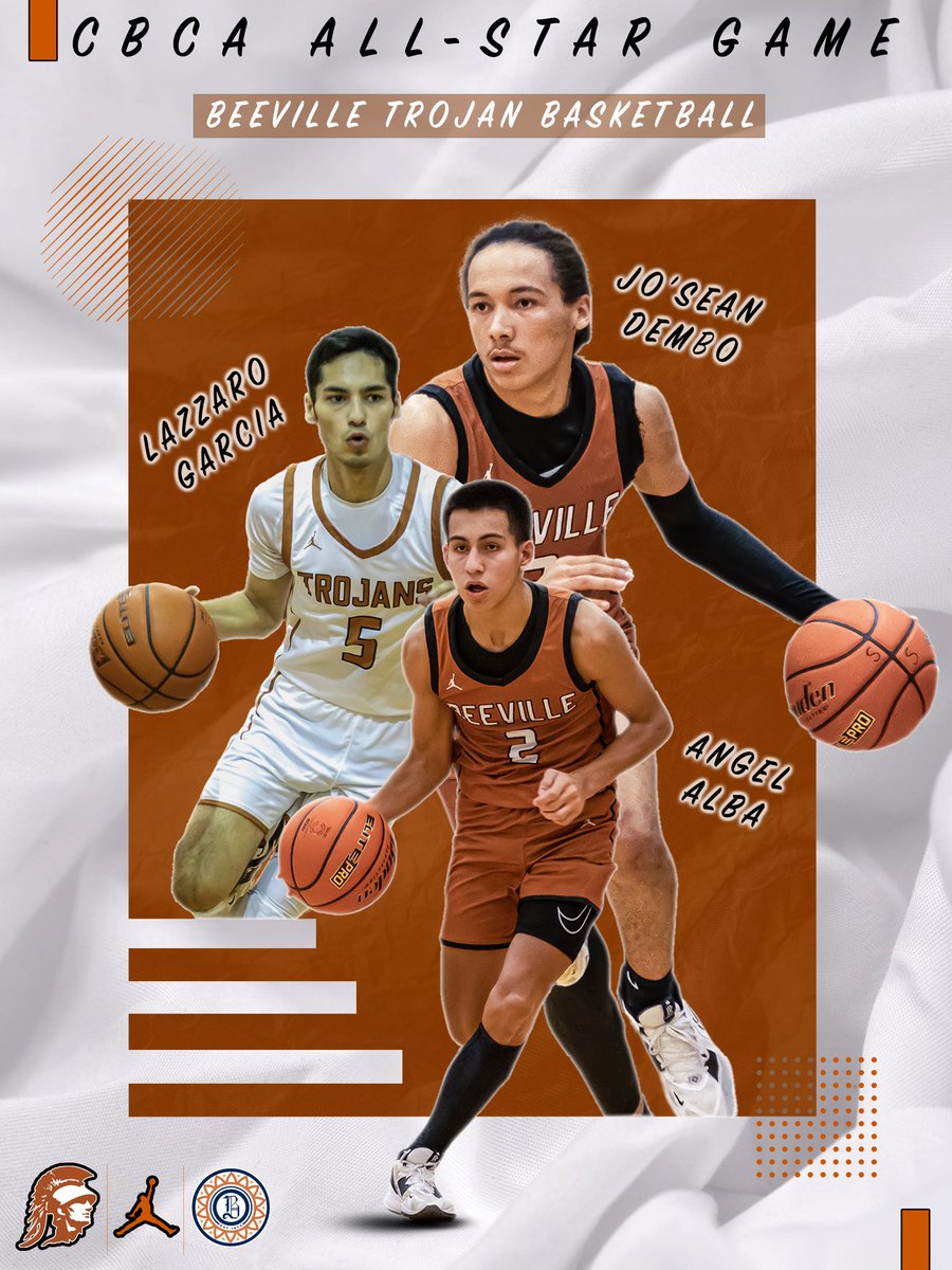 bisd_athletics's tweet photo. Our Trojans will be representing Beeville in the CBCA All-Star game on May 20th, 2pm, at King High School‼️
Go Trojans Go‼️
#BISDElevate
#BeeInSpireD
#WeAreBISD
#BEEtheWHY https://t.co/ItQeXqYMS7