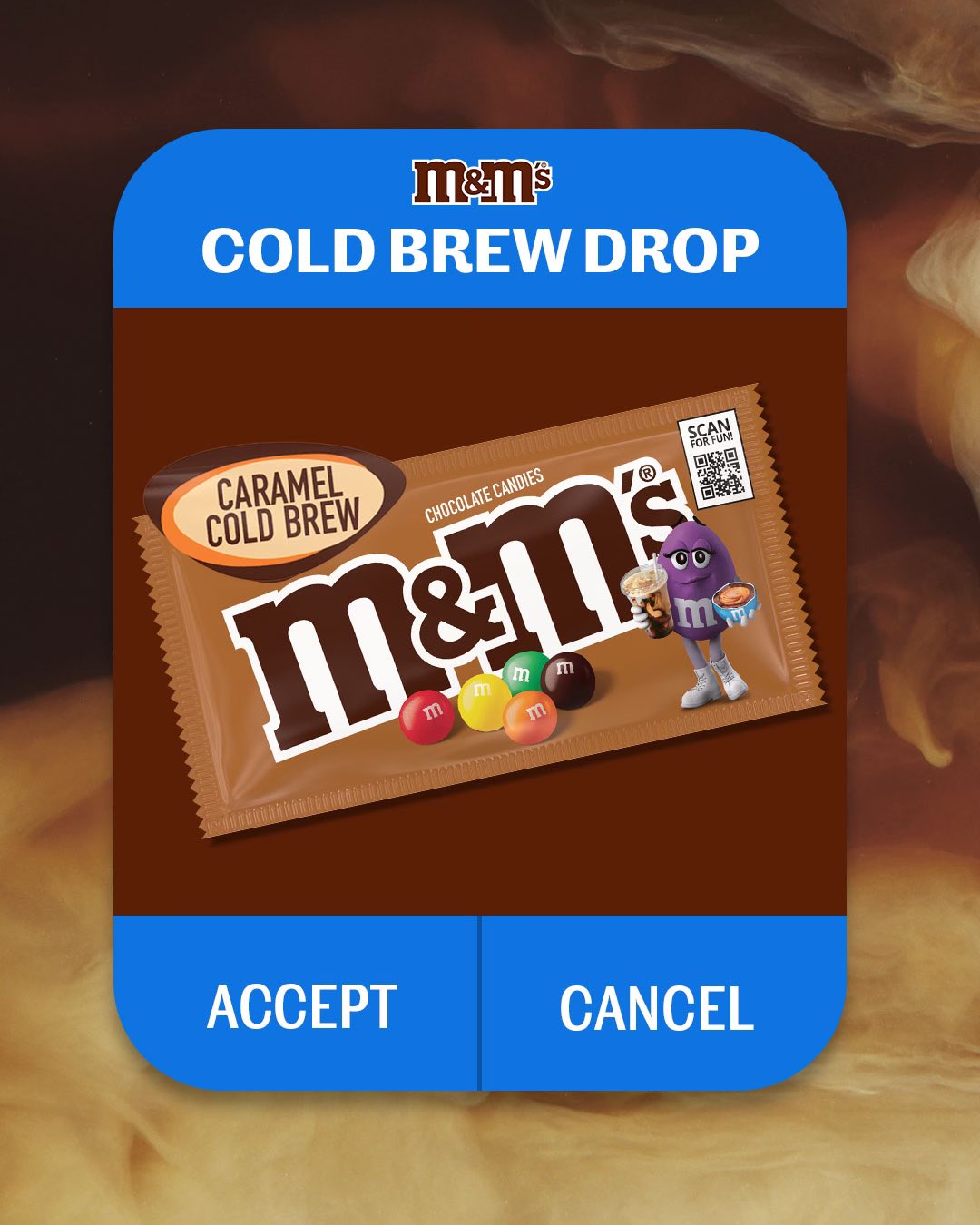 M&M'S on X: Incoming 📲Caramel Cold Brew Drop ☕️💜