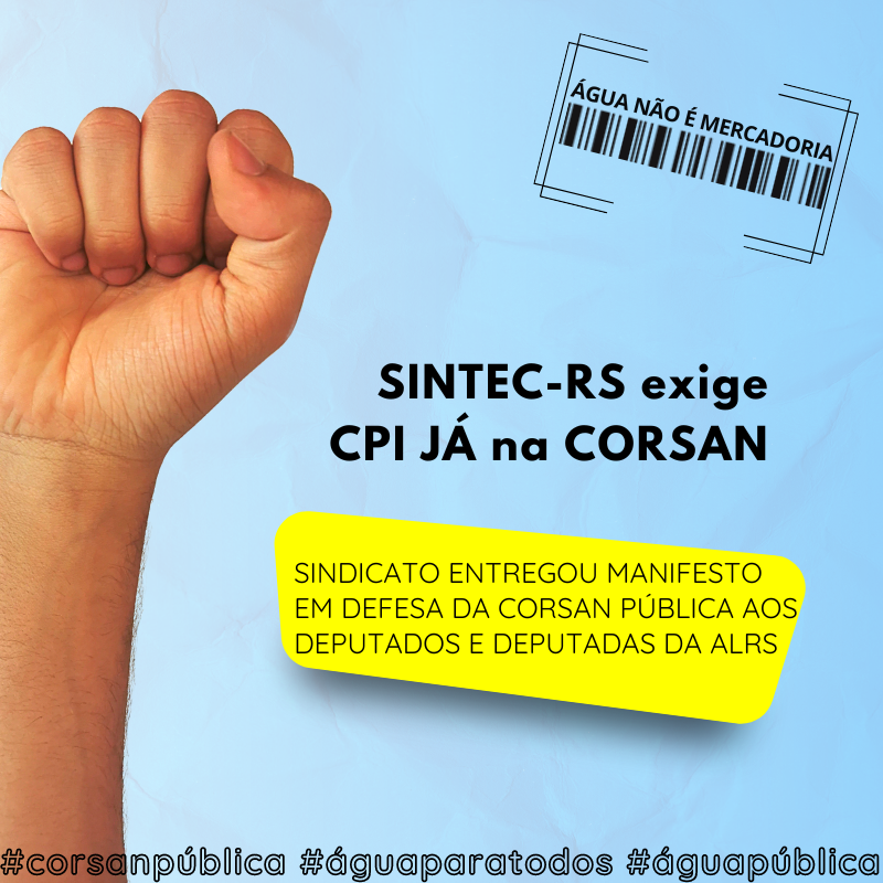 Sintec_RS's tweet photo. Nos dias 10 e 11 de maio o #SINTECRS intensificou a entrega do manifesto em defesa da Corsan pública aos deputados e deputadas da ALRS, em gabinetes e bancadas do Republicanos, PP, PCdoB, União Brasil, Podemos e MDB. Saiba mais ➡ https://t.co/eF7CSpW9RH #corsanpública https://t.co/6WC65XnqA6