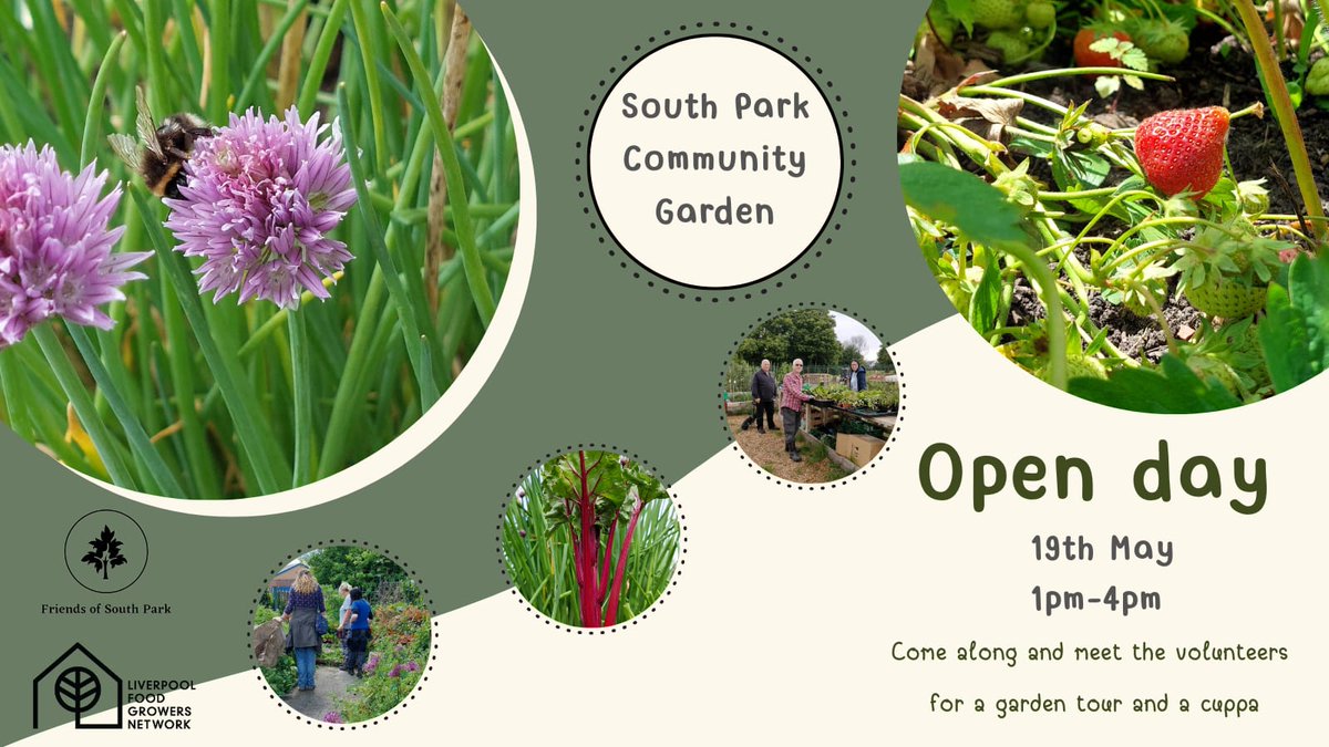 Friday 19th May between 1-4pm we are throwing our community garden gates open 😁 see how we grow as community gardeners 😁find out about woodcutting 😁 chill out with a cuppa in the sun 😁 @livfoodgrowers @lotusbrook @Regenerus @Bootle_Together