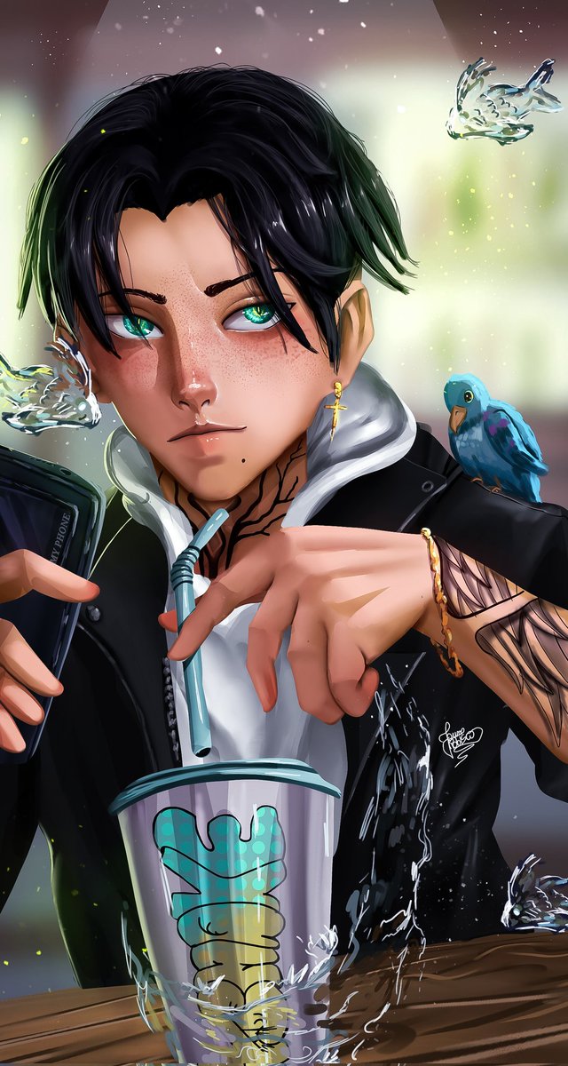 Terminei dps de algumas semanas sem desenha kkkkk, é meu novo o.c (Nero) o caçula de 3 irmãos com elemento água como poder principal. Tem alguns erros de perspectiva entre outros mais gostei msm assim e to fazendo so pra matar tempo
#digitslpainting #digitalart #artenocelular
