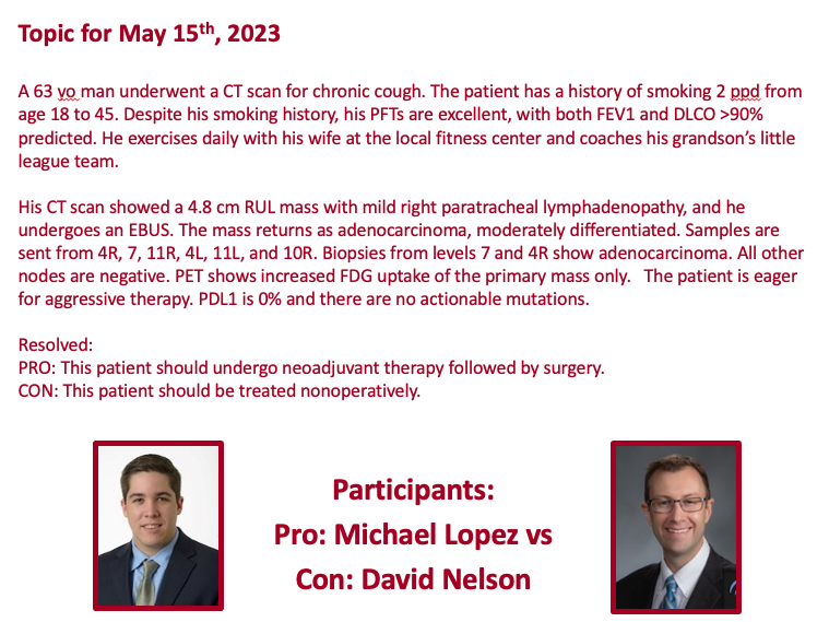 maraantonoff's tweet photo. Tonight's the LAST @MDAndersonNews-@UTHealthSurg CTSurgery Debate-Style Journal Club of the year, as our 2 senior fellows  discuss multi-station N2 NSCLC. All learners and faculty are welcome! @TSRA_official @ThoracicStudent #oncsurgery @WomenInThoracic  https://t.co/j7Lz78Zm9V https://t.co/uYQMaCI6sg