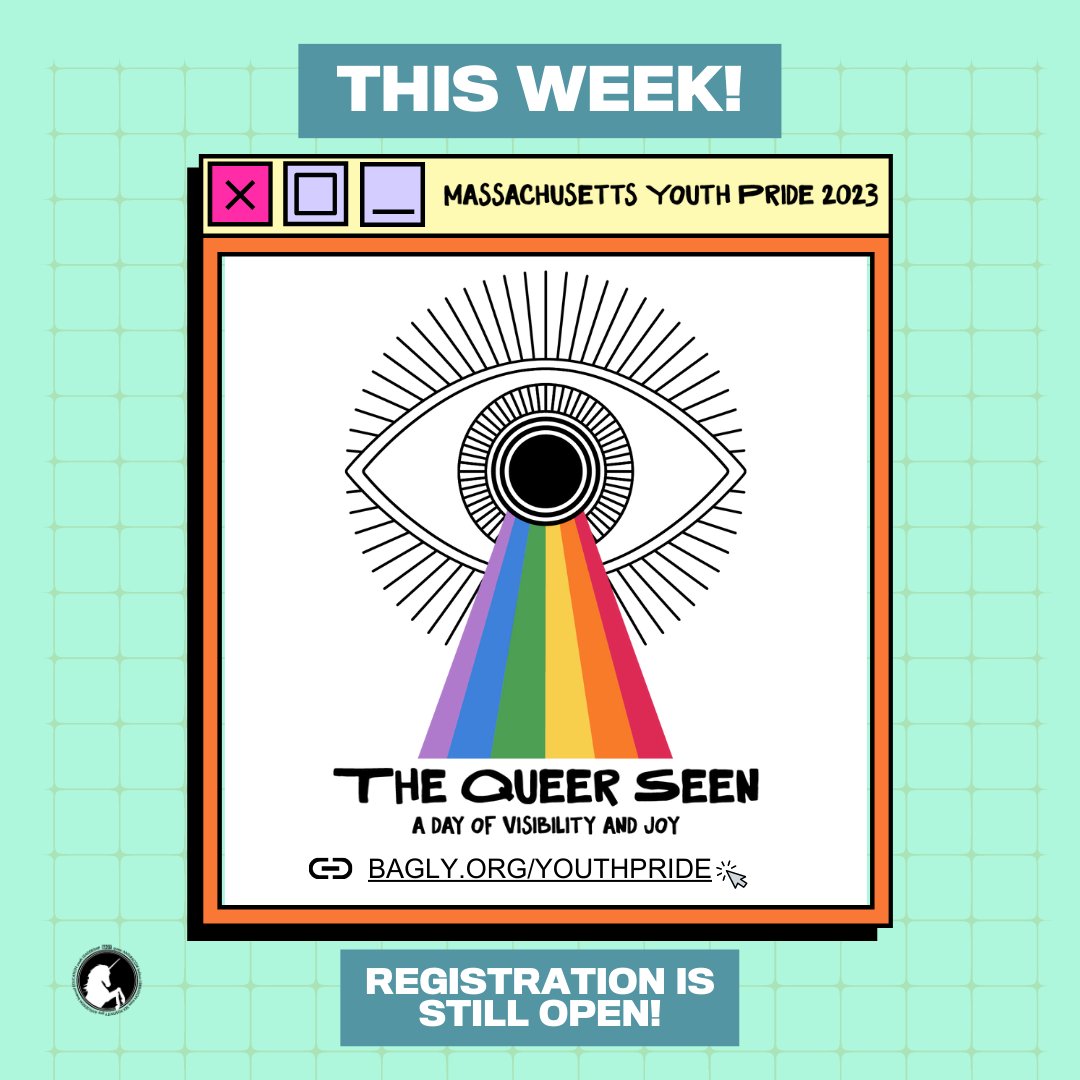 Youth Pride is 5 days away! If you'd like to join us for a day of celebration and activism, please register. All registered youth will receive a meal ticket to get lunch at any of the food trucks on site. Visit bagly.org/youthpride to RSVP. We can't wait to see everyone!