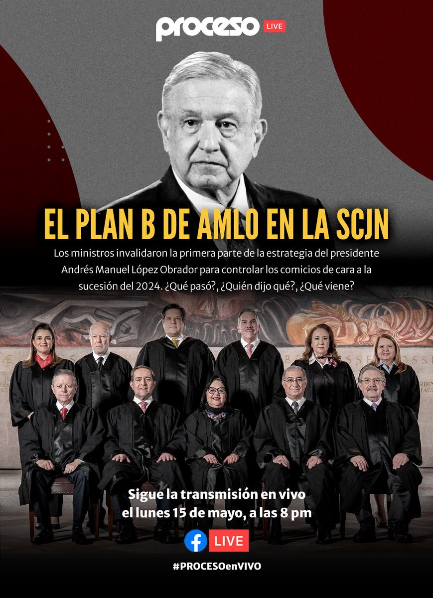 proceso's tweet photo. La periodista @LastiriDiana explicará los pormenores tras la invalidación de la primera parte del "Plan B" de la reforma electoral del presidente Andrés Manuel López Obrador, hoy a las 20:00 horas por Facebook y YouTube, en vivo. https://t.co/z0rZg6nQa8